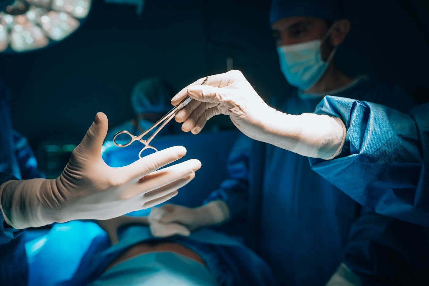 Surgical instruments passed over a sterile field